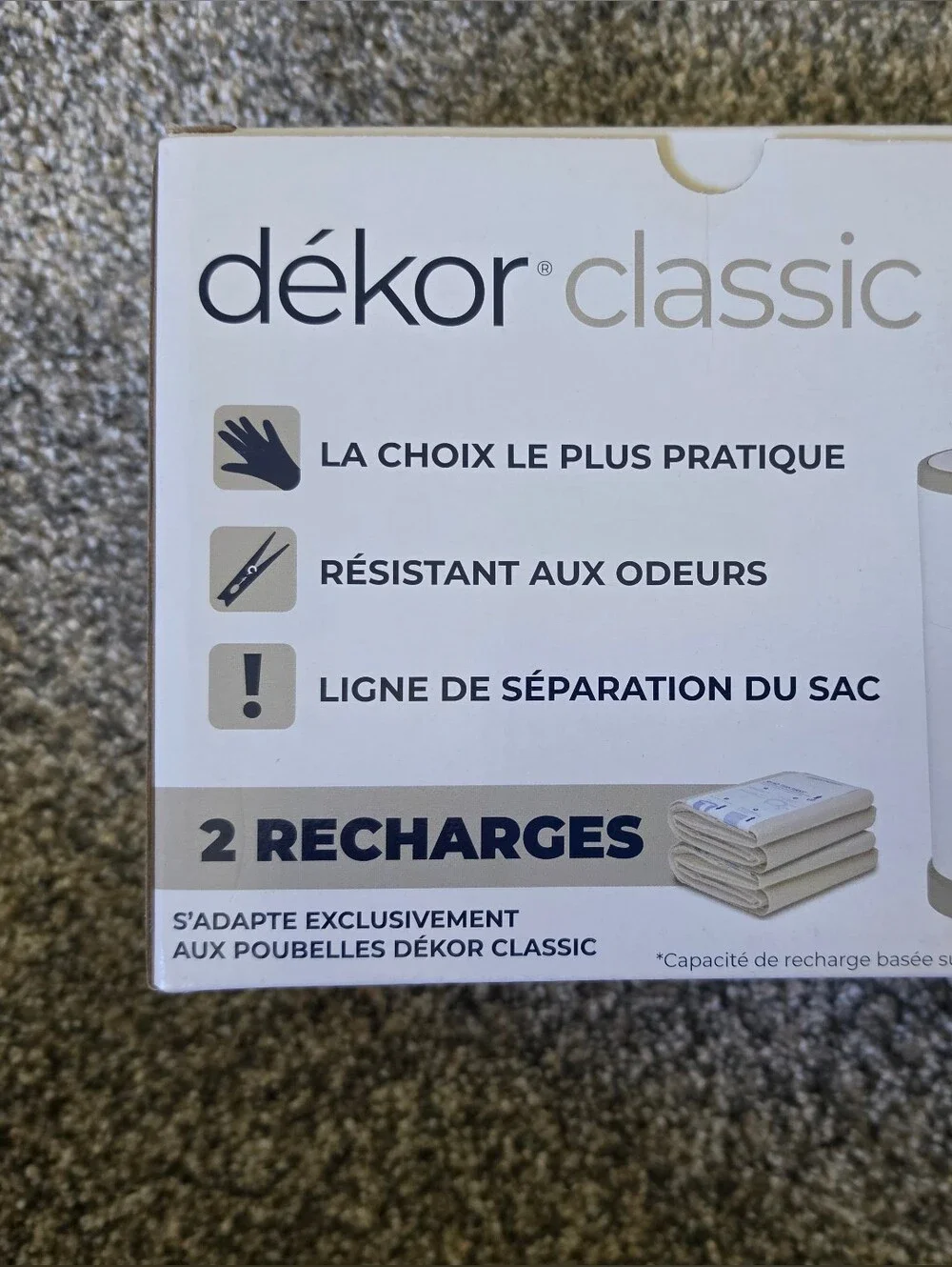 Classic Beige Diaper Pail Refills - 2 Pack